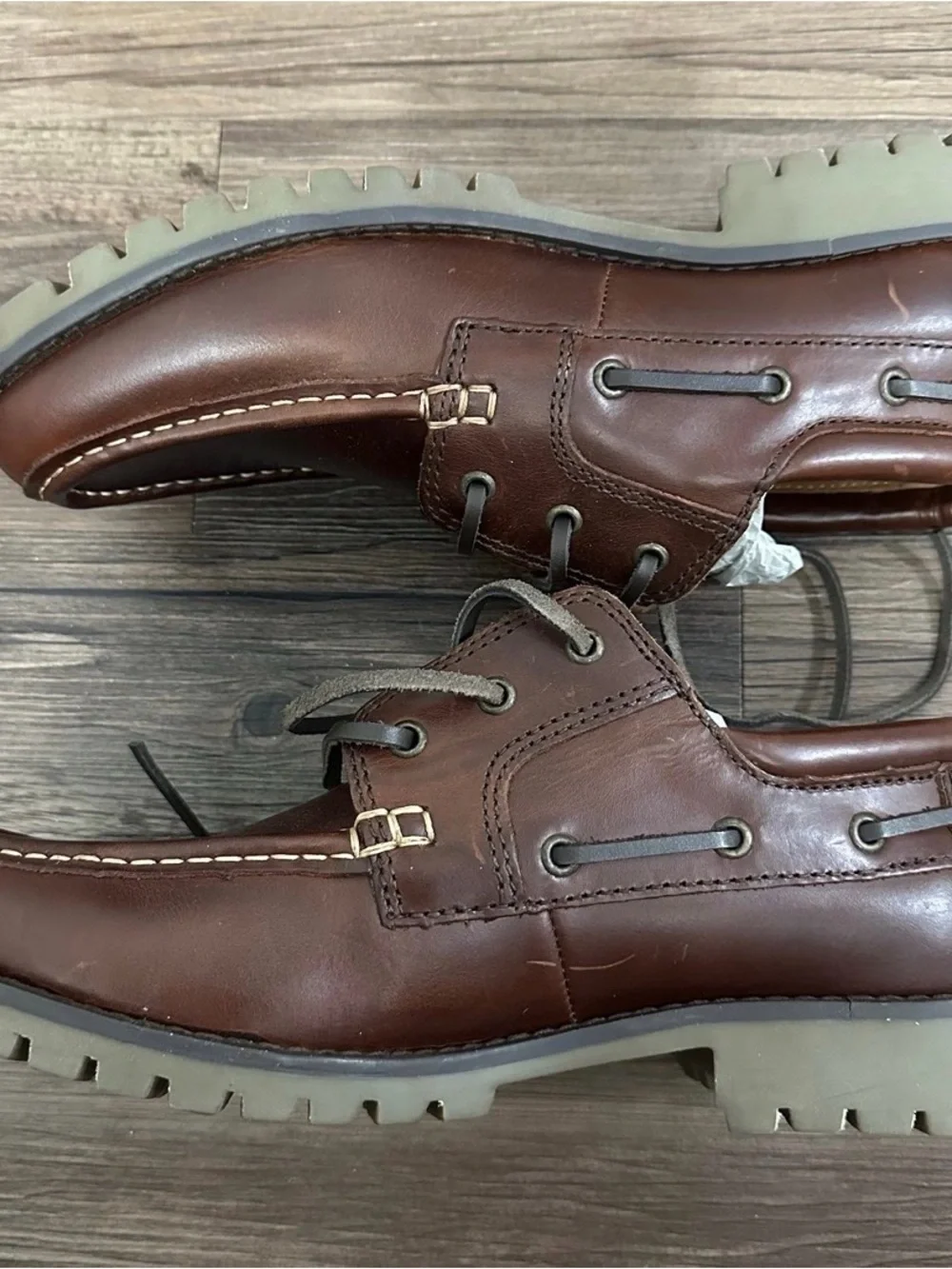 Samuel Windsor Men's Leather Lace-up Boat Deck Shoes Size 10.5